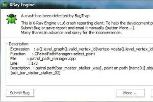 Почему вылетает ошибка xray engine 1